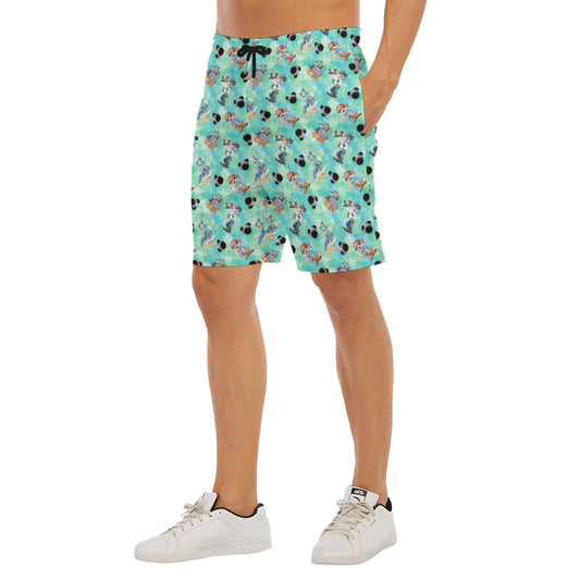 Pirate Crew Watercolor Adventure - Men’s Pocket Beach Shorts