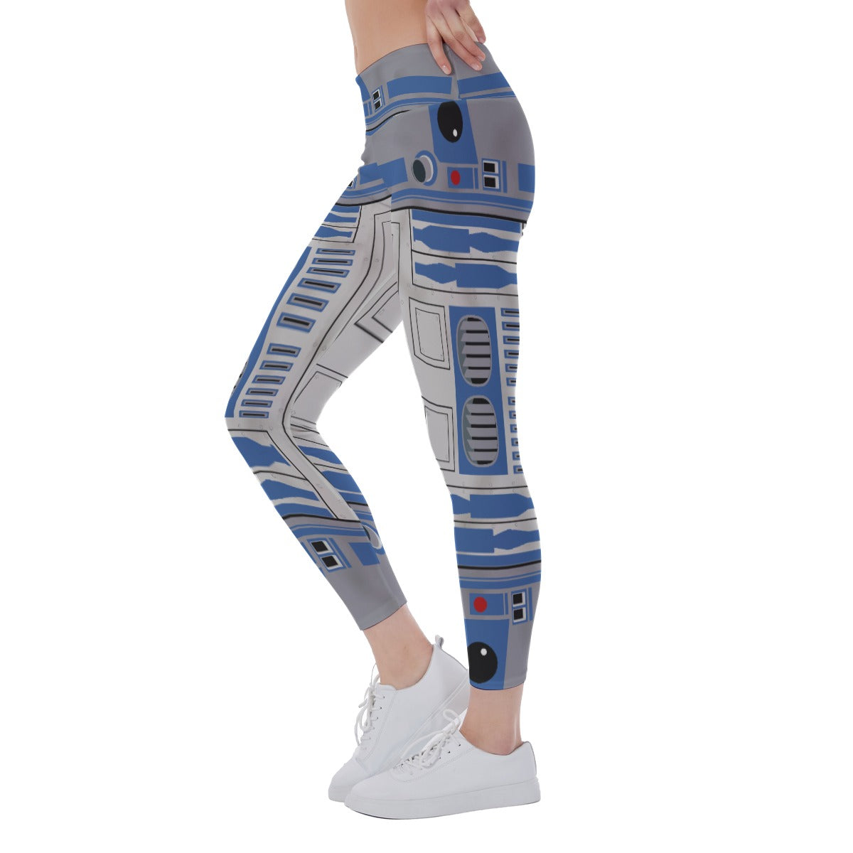 Little Blue Droid - Women's Yoga Leggings