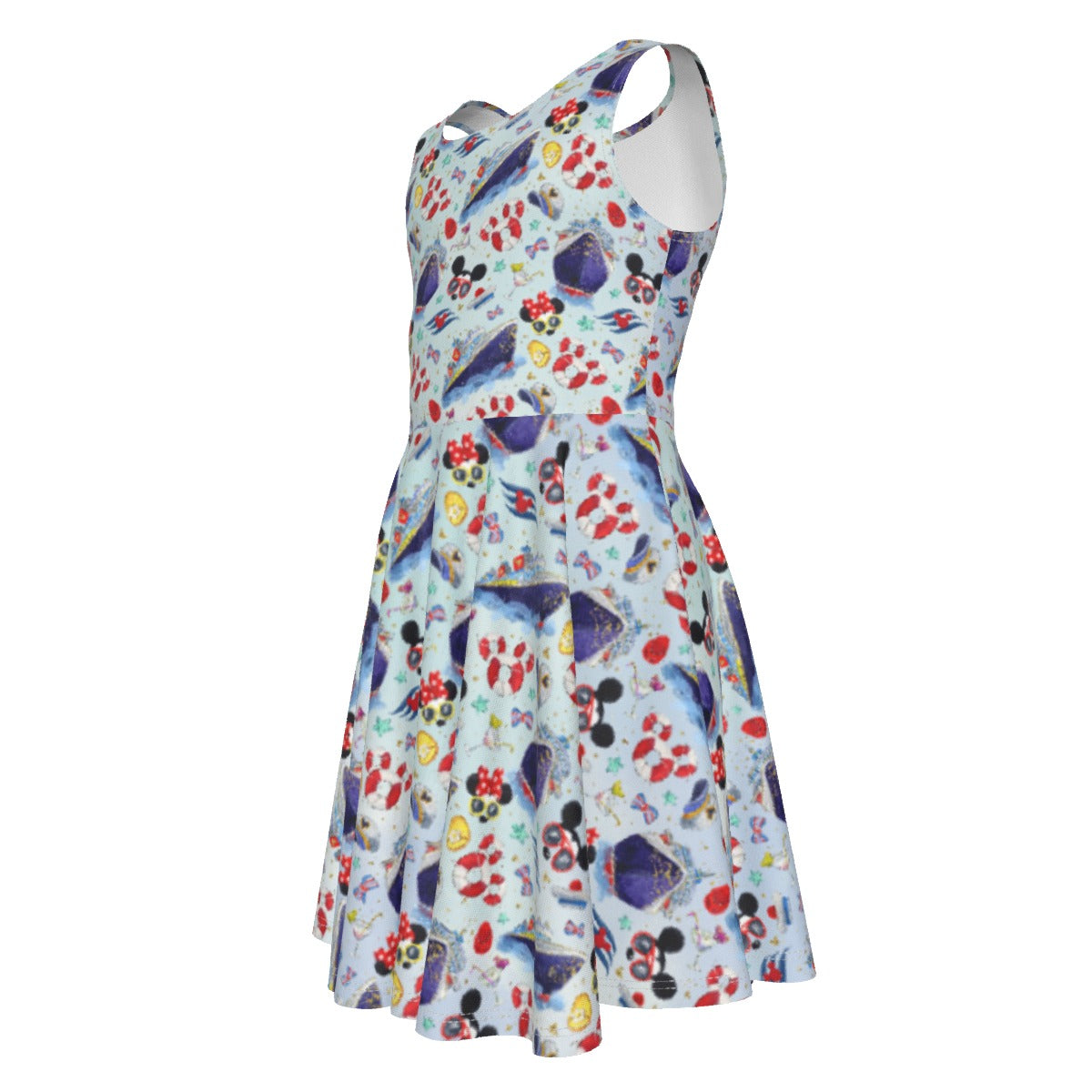 DCL Cruise Style Adventure - Kid's Sleeveless Skater Dress