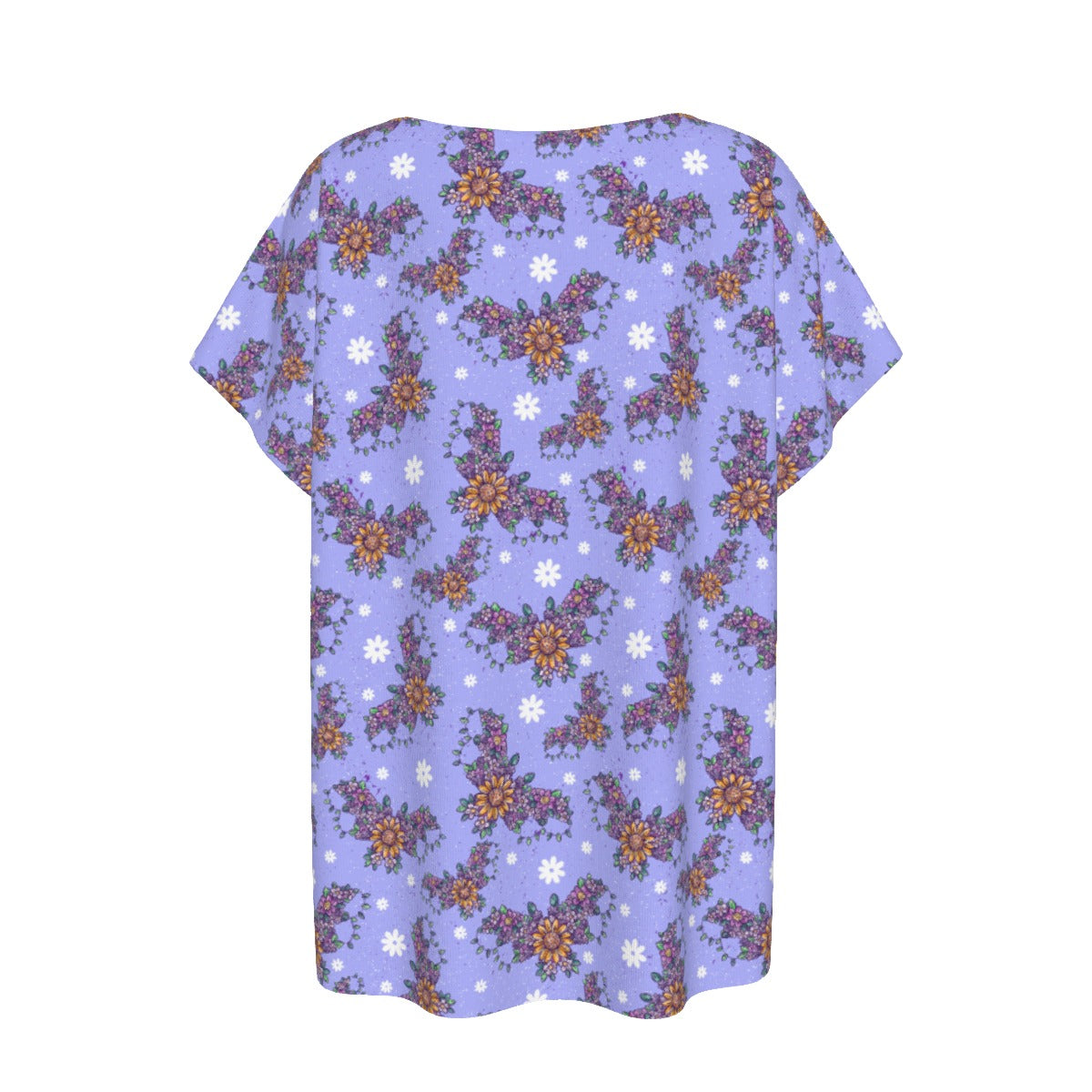 Blooming Bats - Women’s Relaxed Fit Scoop Tee