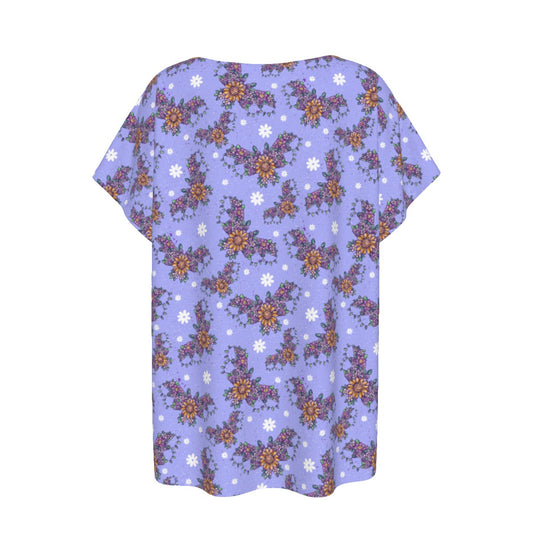 Blooming Bats - Women’s Relaxed Fit Scoop Tee