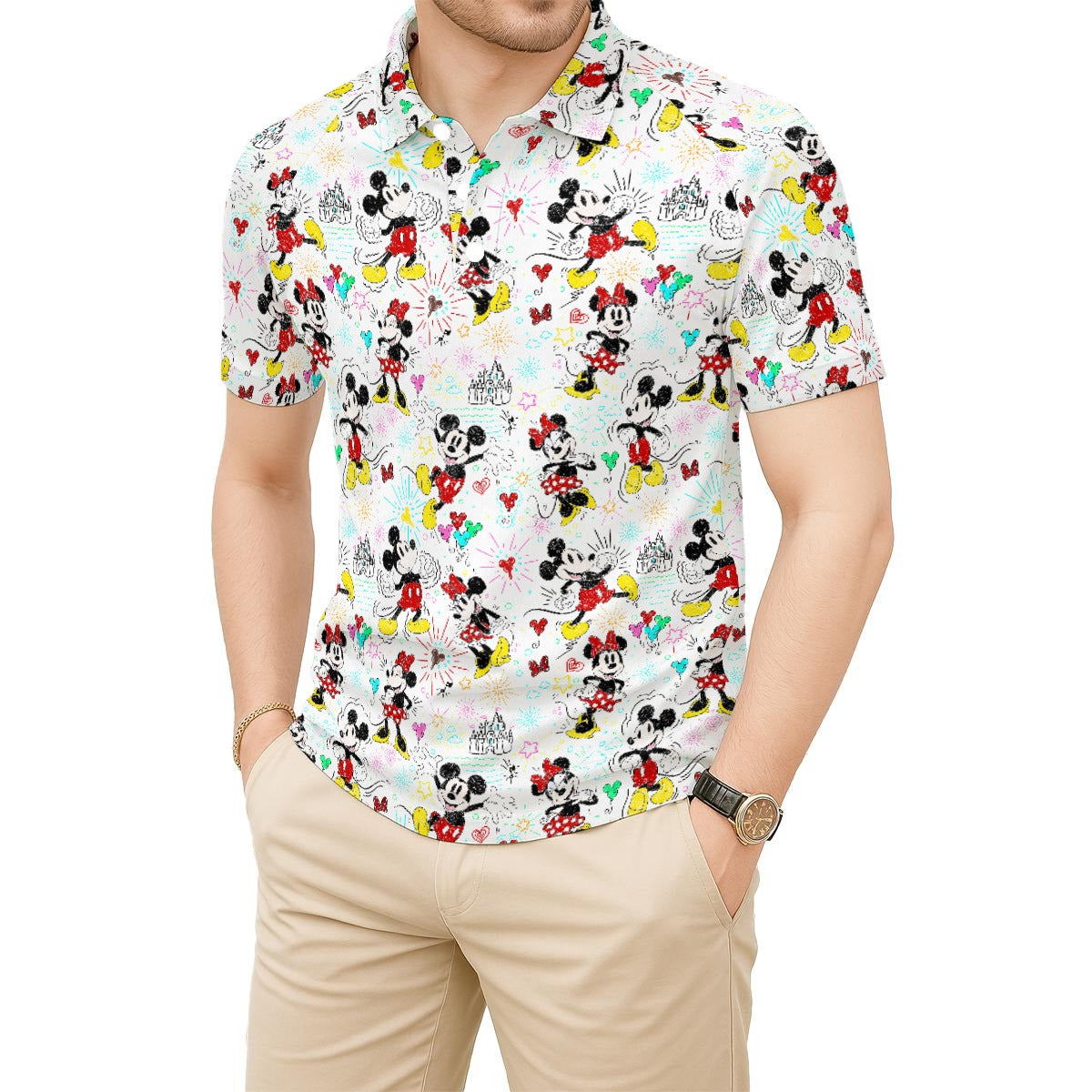 Doodle Mouse Magic - Men's Polo Shirt