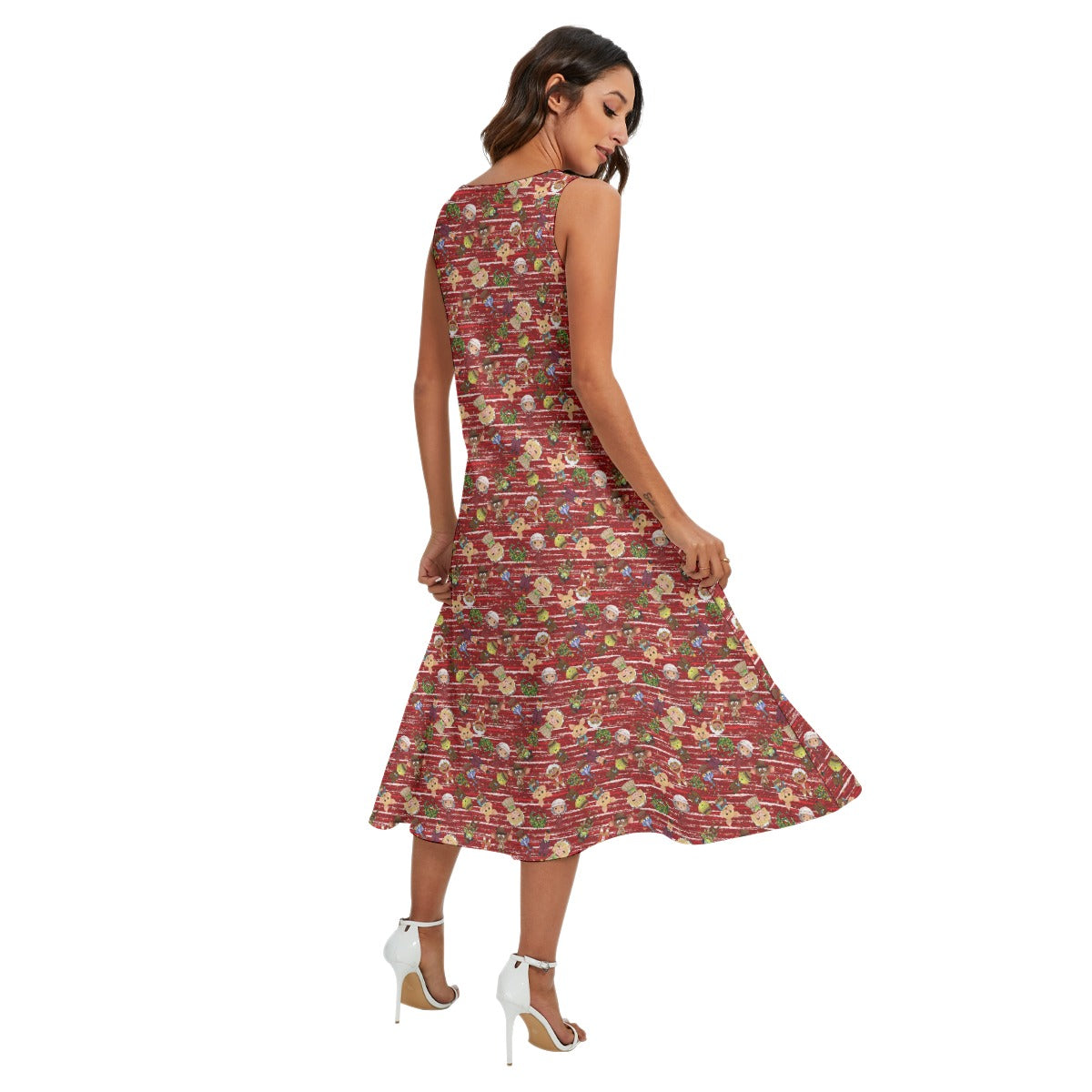A Very Festive Puppet Christmas - Women’s Diagonal Pocket Midi Dress