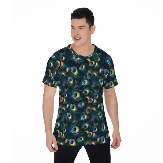 Animal Print - Peacock - Men's Short Sleeve T-Shirt
