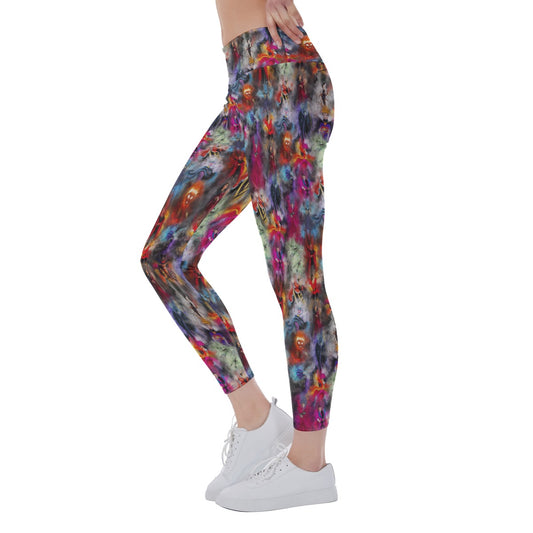 Watercolor Wicked Villains - Women's Yoga Leggings
