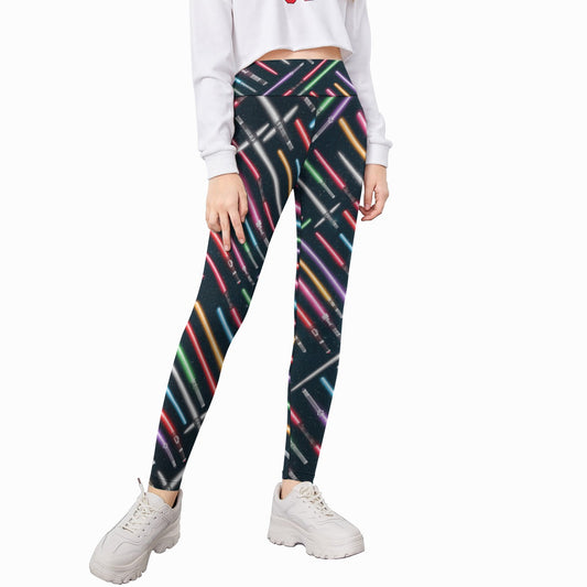 Vibrant Galaxy Sabers - Kid's Leggings