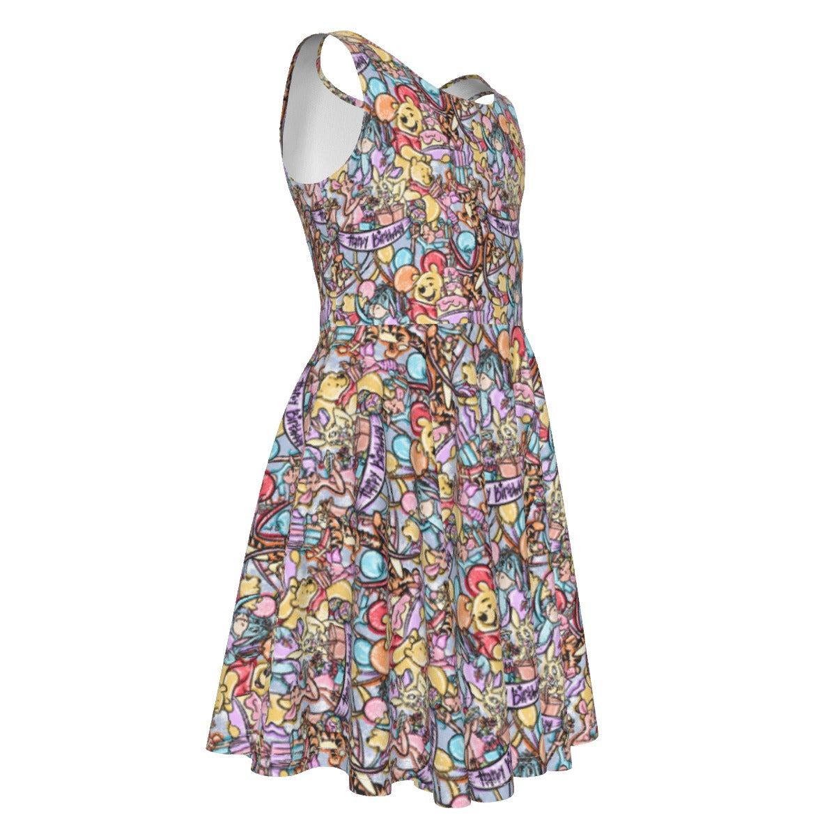 Birthday Bash in the Woods - Kid's Sleeveless Skater Dress