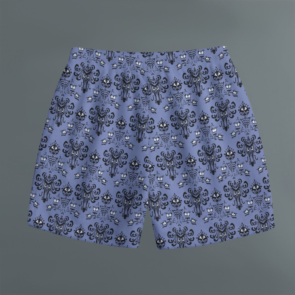 Spooky Mansion Wallpaper - Women's Plush Fleece Lounge Shorts