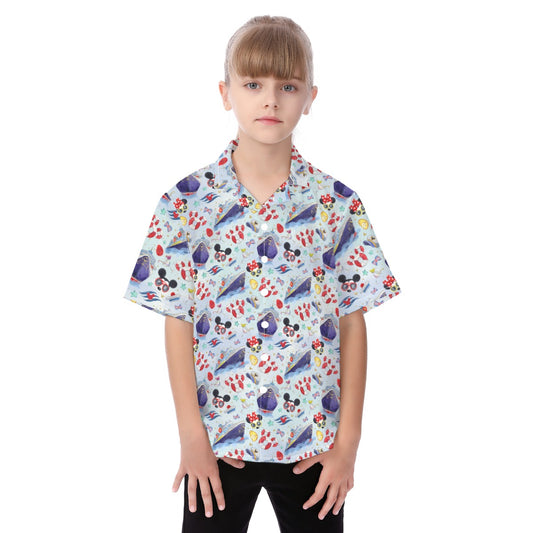 DCL Cruise Style Adventure - Kid's Hawaiian Button Up Shirt