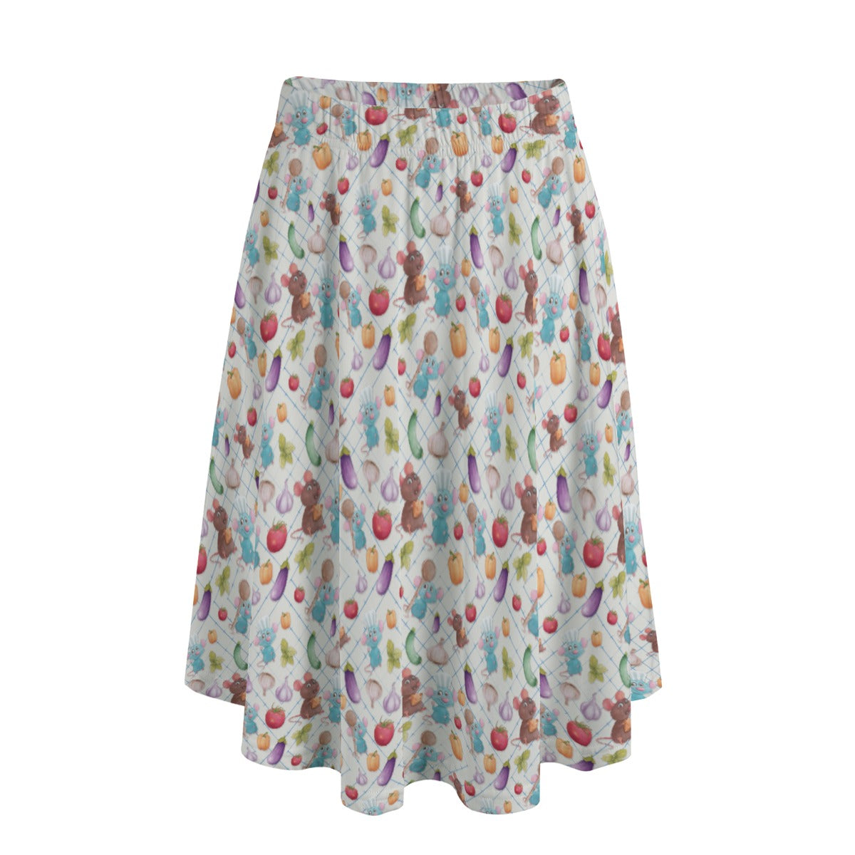 Ratatouille Veggies - Women’s Pocket Midi Skirt