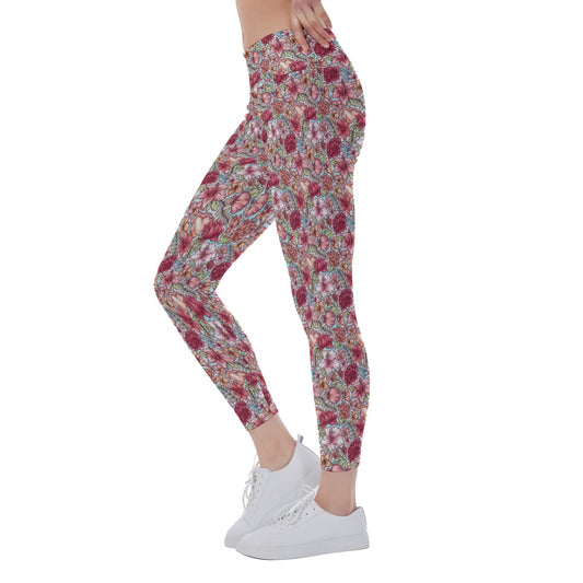 Fairytale Florals – Island Princess - Women's Yoga Leggings