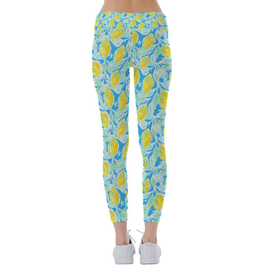 Lemon Drop Daydream - Women's Yoga Leggings