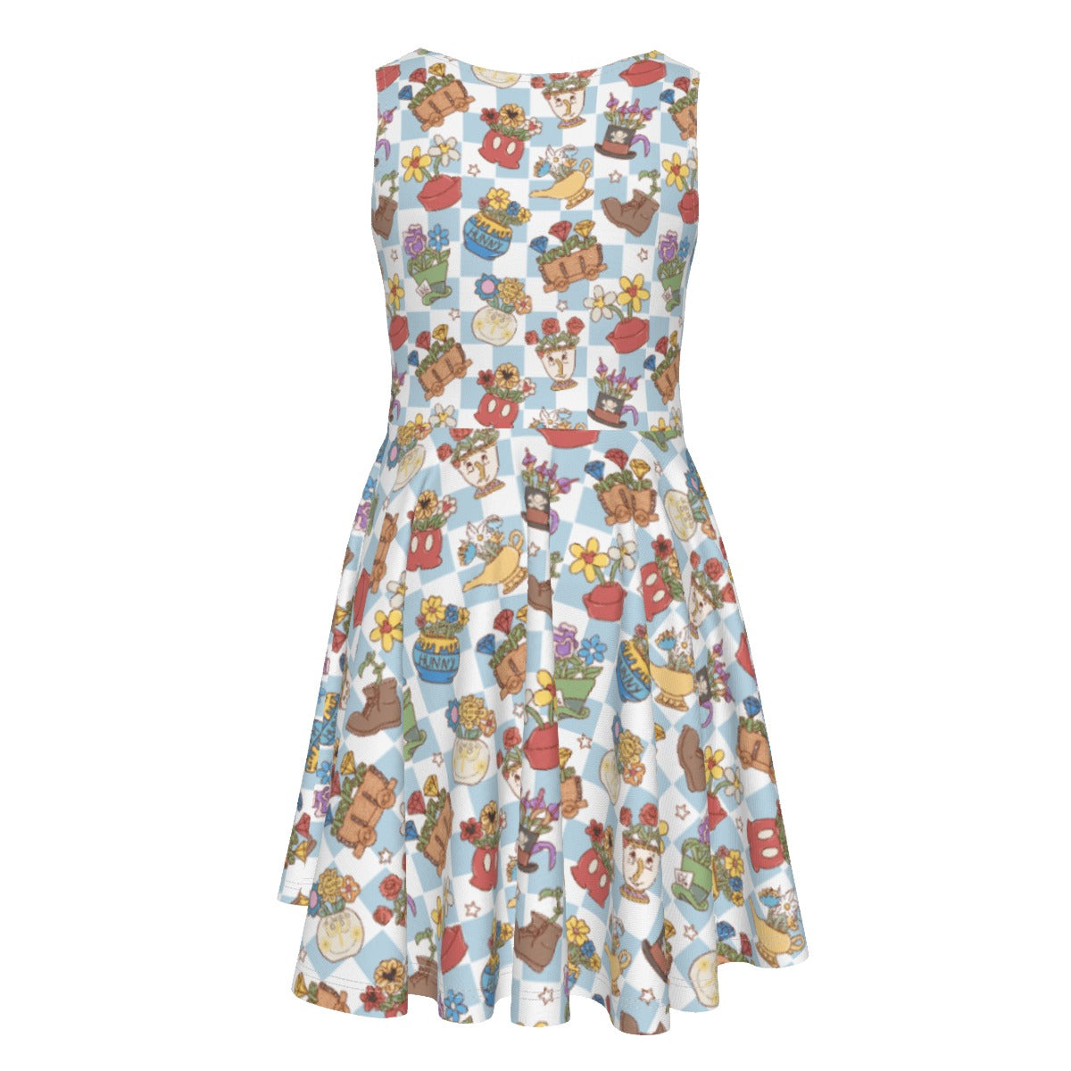 Flourishing Fairytale Pots - Kid's Sleeveless Skater Dress