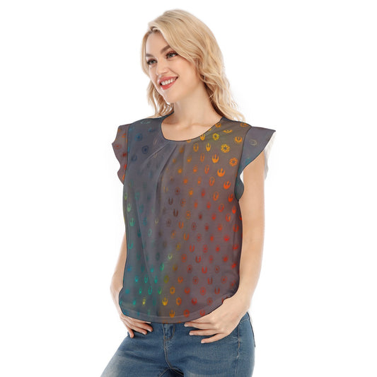 Galaxy Far Away - Women’s Flutter Sleeve Top