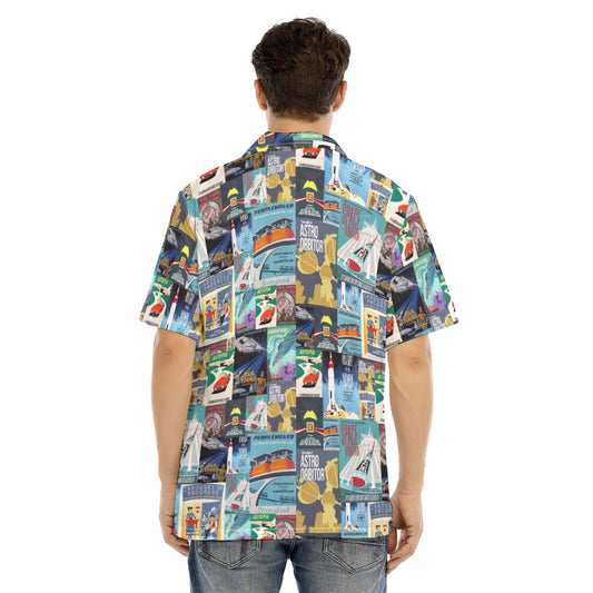 Vintage Tomorrow Ride Posters - Men's Hawaiian Button Up Shirt