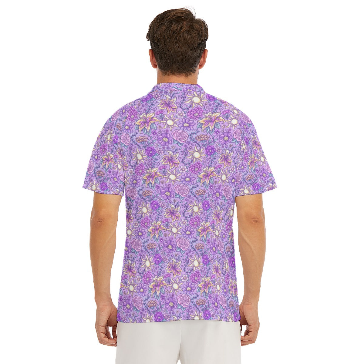 Fairytale Florals – Radiant Sunlight - Men's Polo Shirt