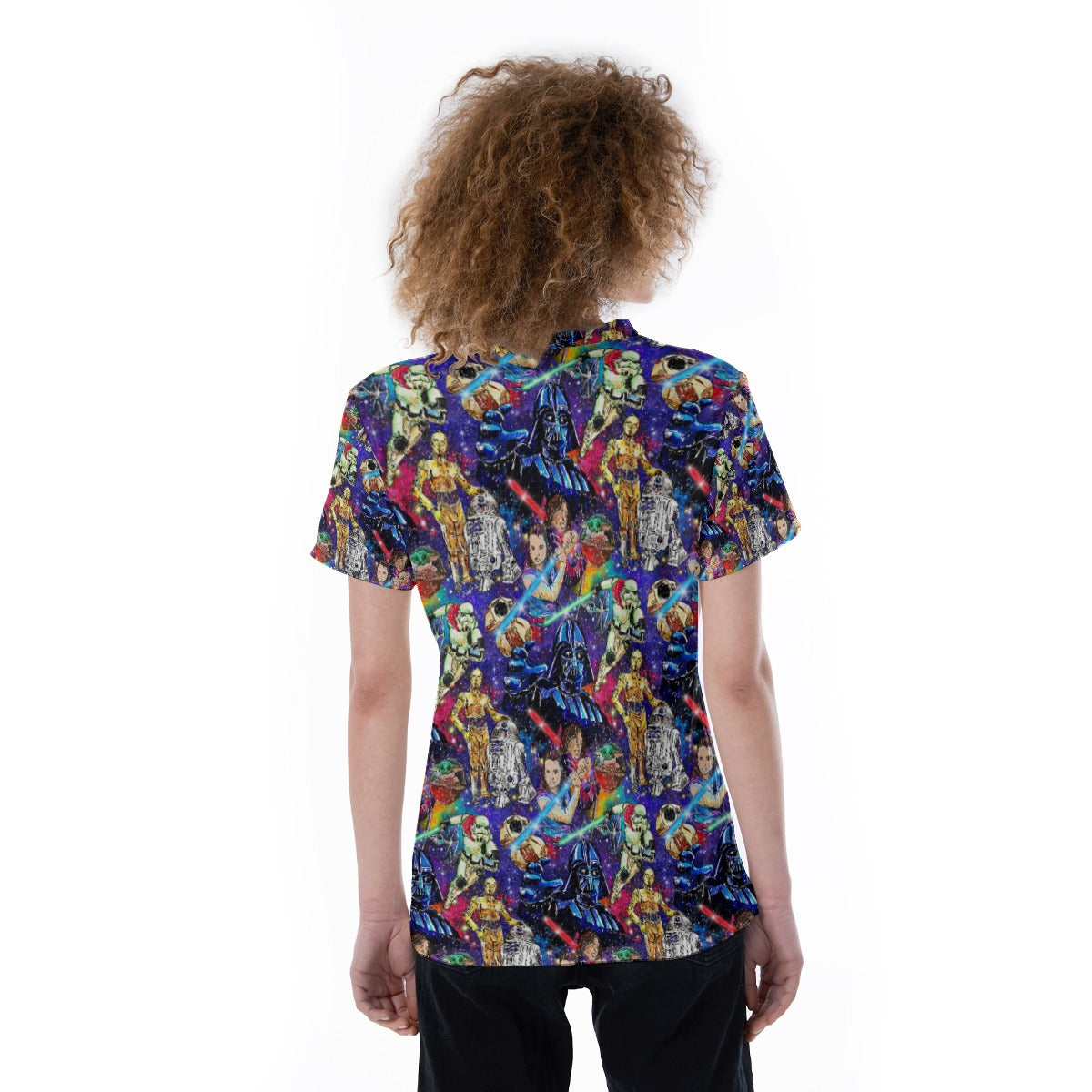 Galaxy Saga - Women's Short Sleeve V-Neck T-Shirt