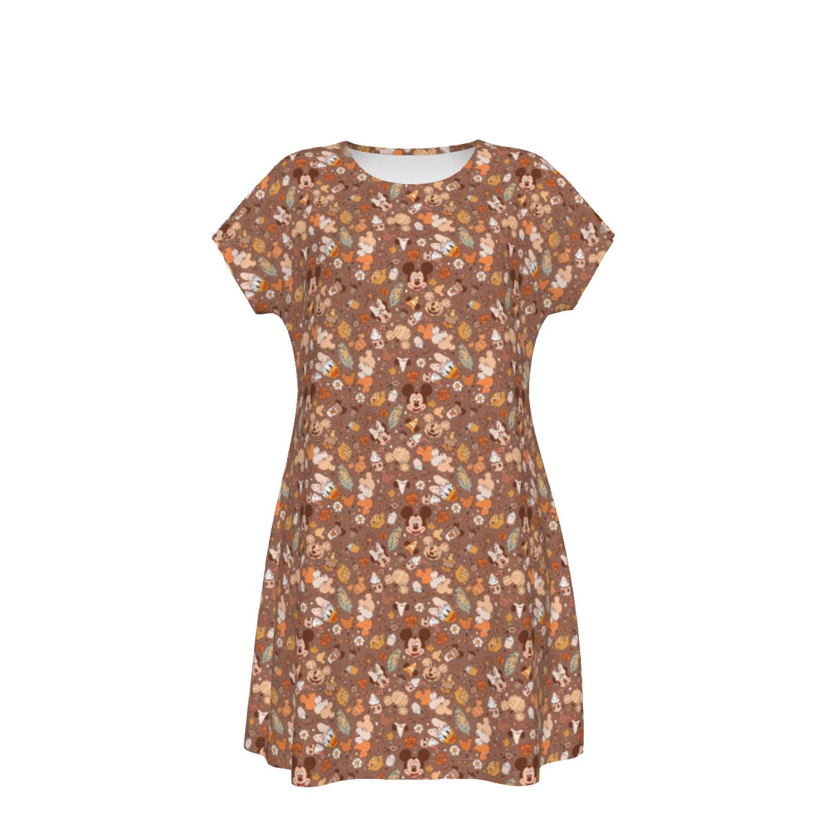 Pumpkin Spice Friends Fall - Women's T-Shirt Dress