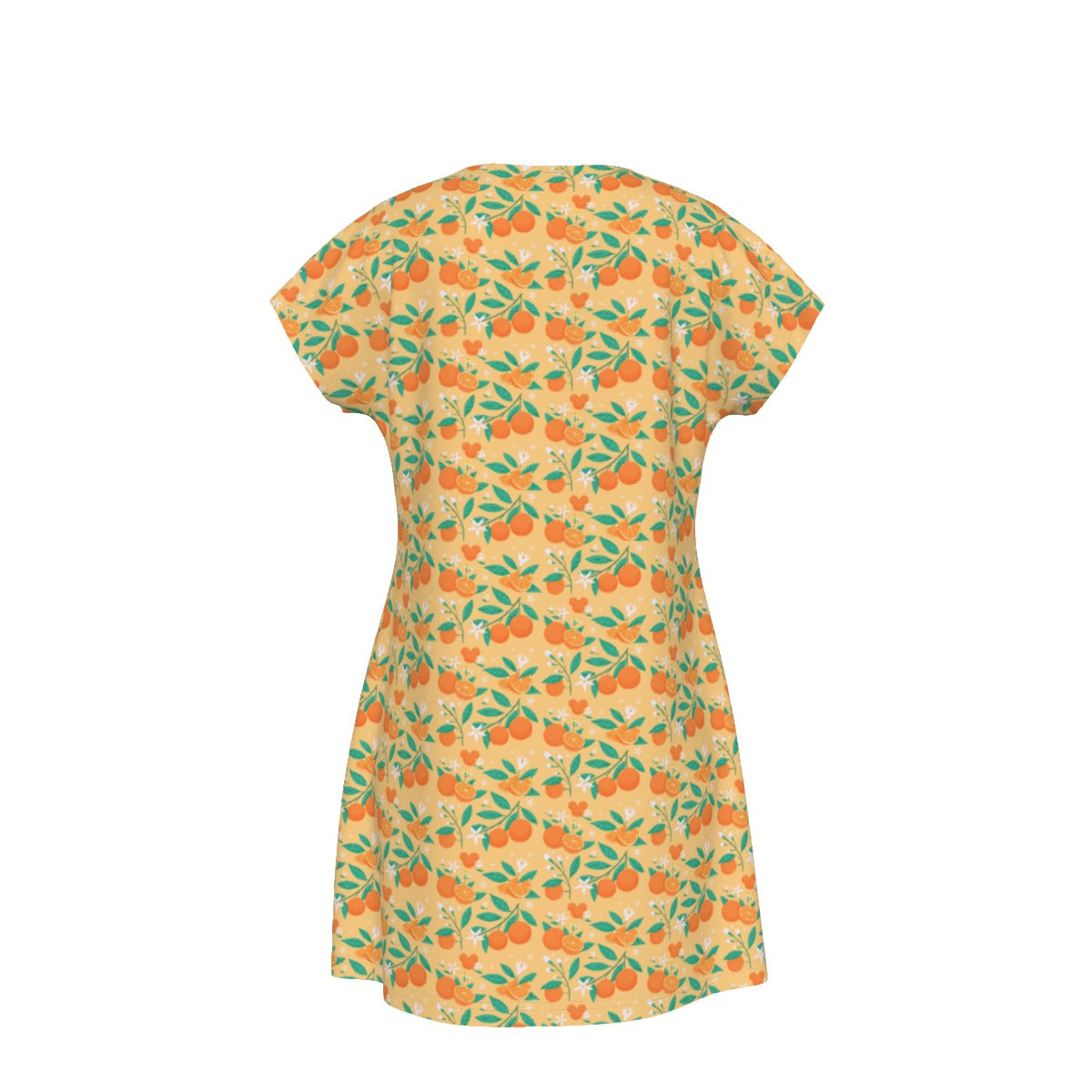 Hidden Citrus Delight - Women's T-Shirt Dress