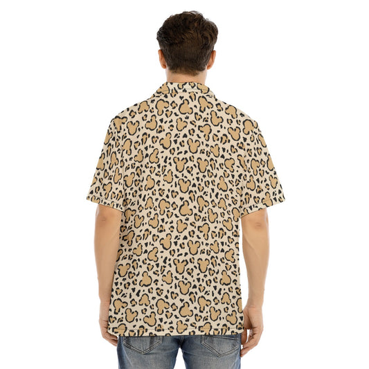 Mouse Ears Animal Print - Men's Hawaiian Button Up Shirt