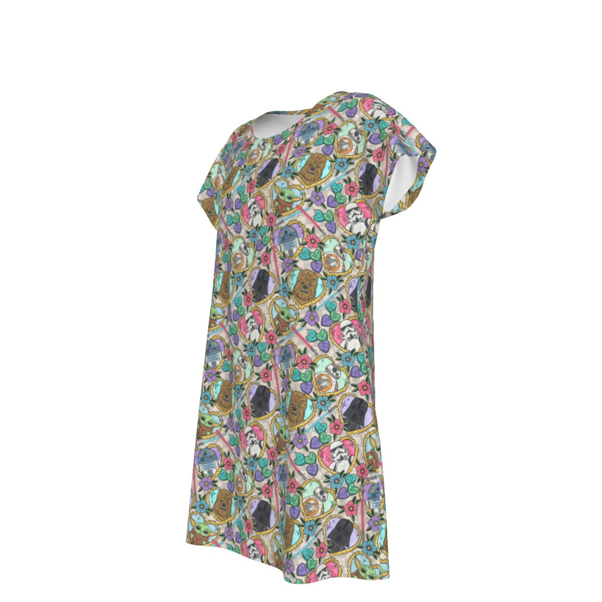 Tattoo Hearts Galactic Legends - Women's T-Shirt Dress