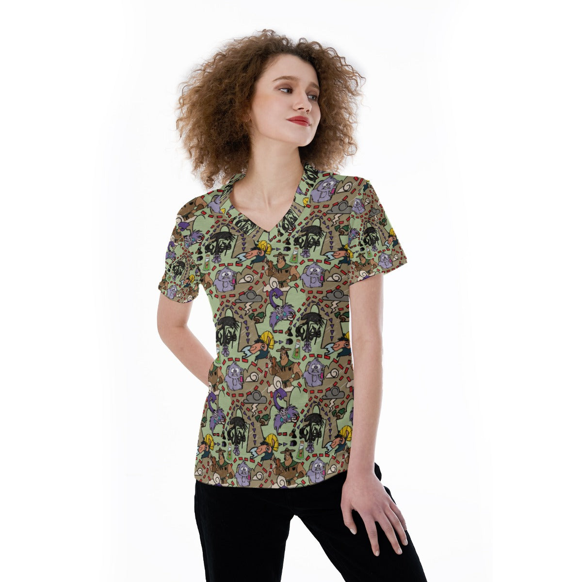 Emperor’s Chaotic Groove - Women's Short Sleeve V-Neck T-Shirt