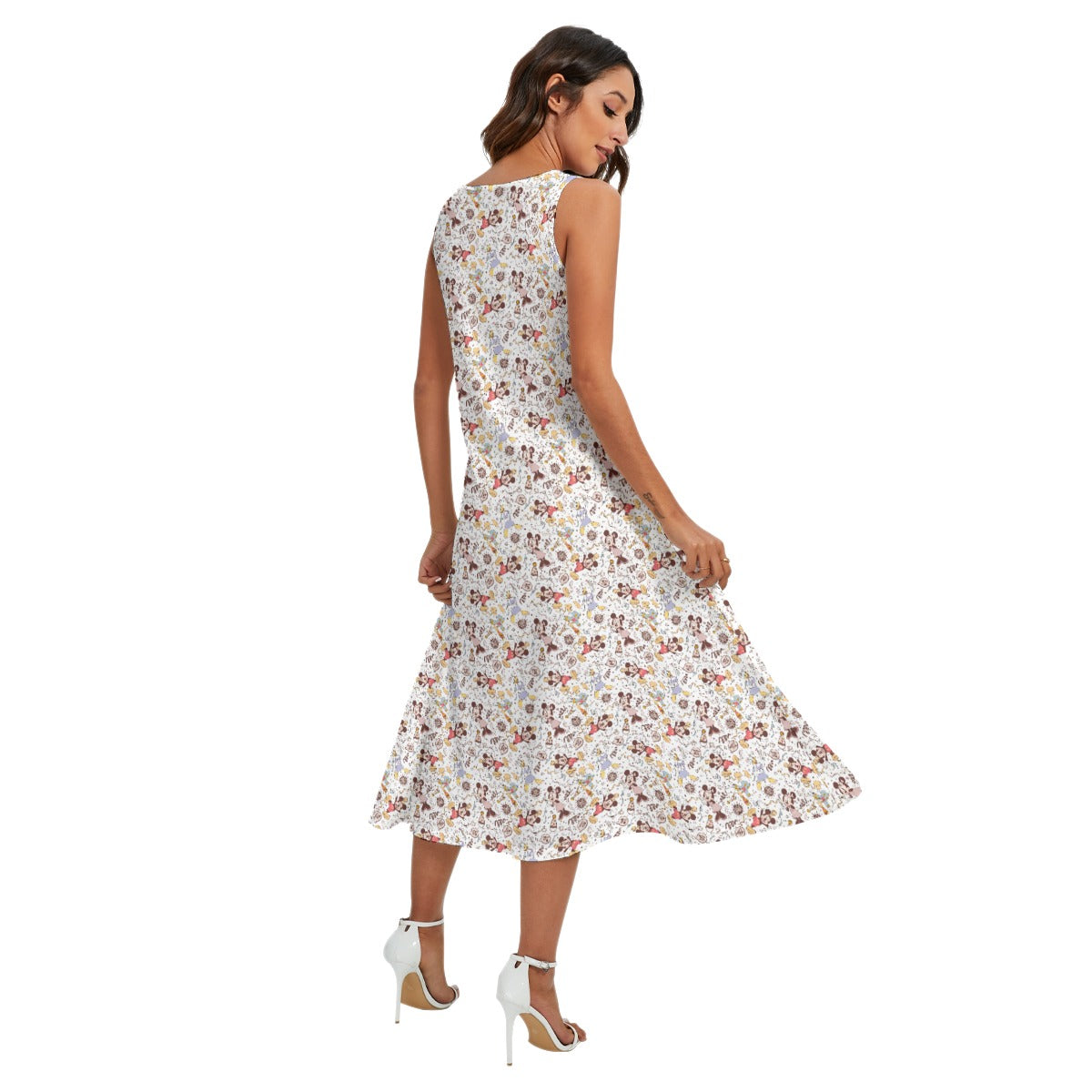 New Year Celebration Crewends - Women’s Diagonal Pocket Midi Dress