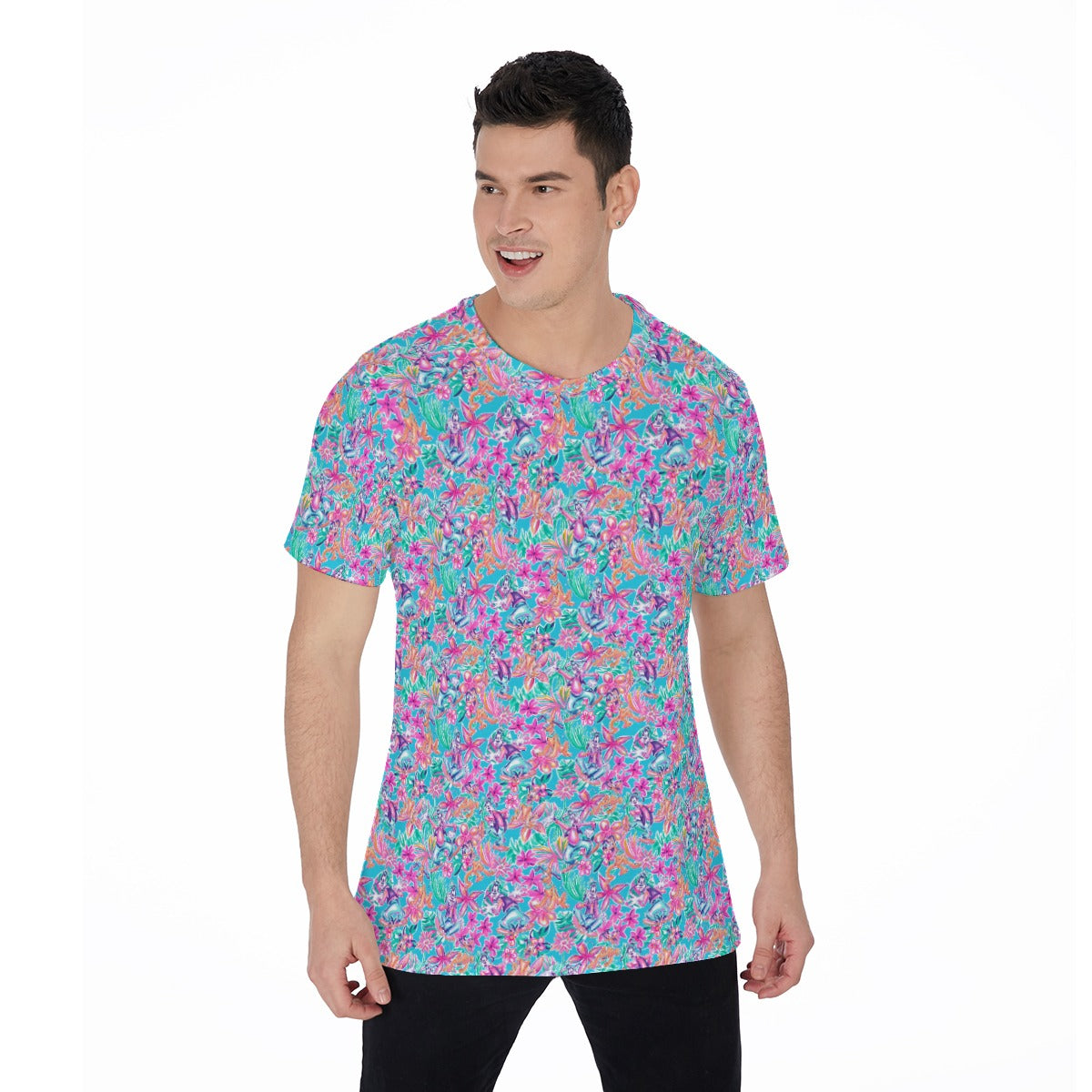 Tropical Bloom Fiesta - Playful Duo - Men's Short Sleeve T-Shirt
