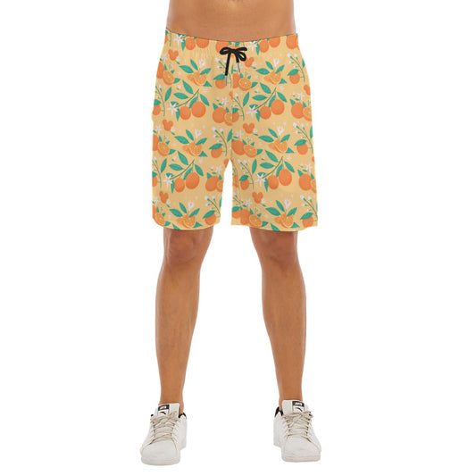 Hidden Citrus Delight - Men’s Pocket Beach Shorts