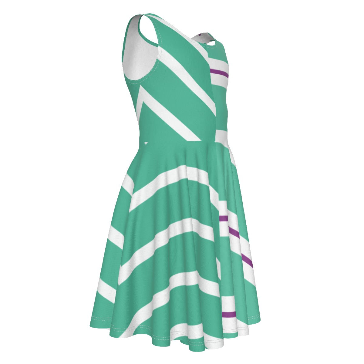 Candy Racer Stripes- Kid's Sleeveless Skater Dress