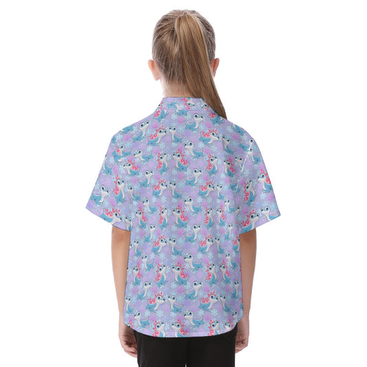 Bruni the Fire Spirit - Kid's Hawaiian Button Up Shirt