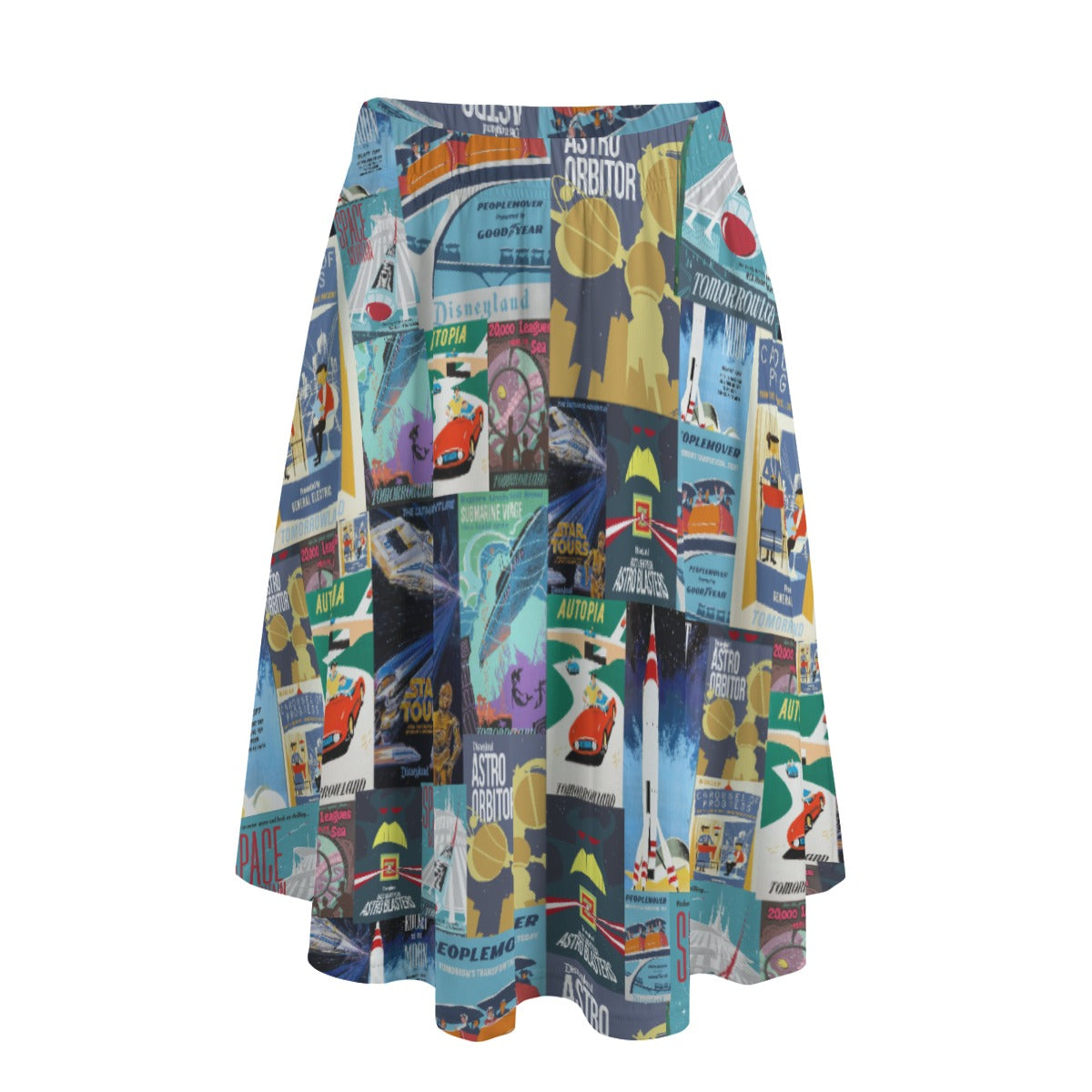 Vintage Tomorrow Ride Posters - Women’s Pocket Midi Skirt