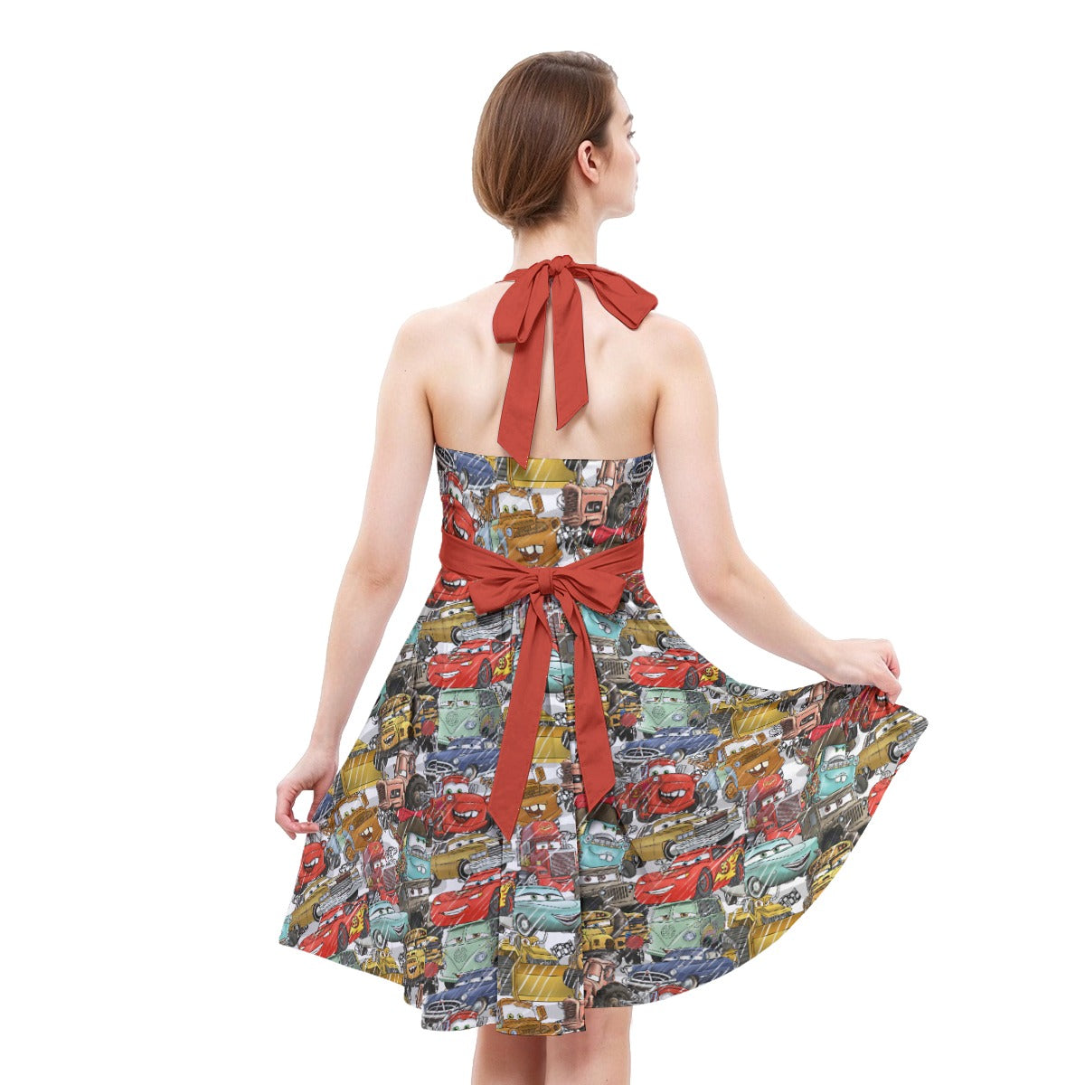 Racing Legends Sketch - Women's Halter Vintage Pocket Dress