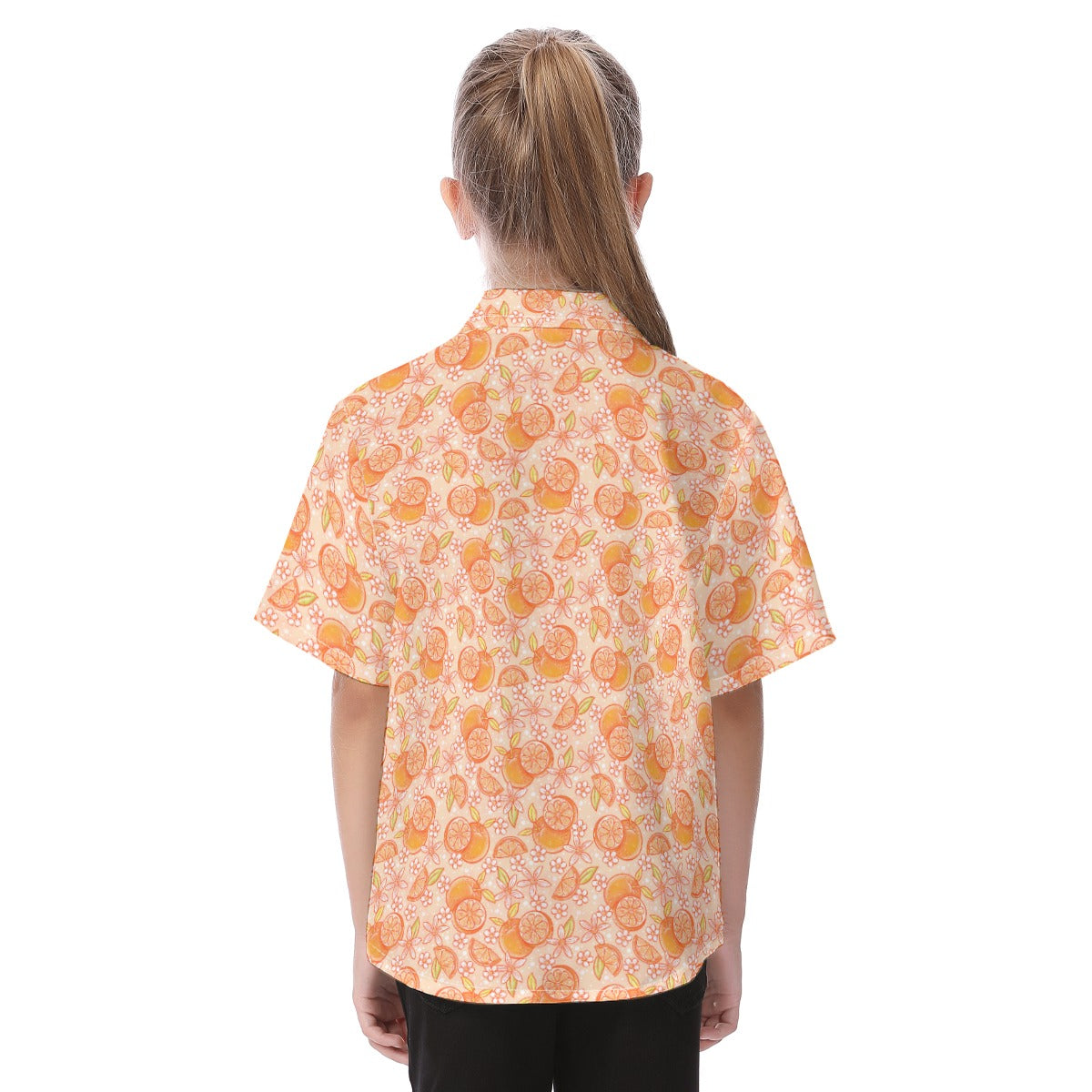Summer Fruits - Oranges - Kid's Hawaiian Button Up Shirt