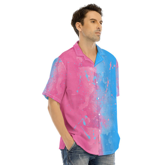 Pink or Blue Fairytale Dress - Men's Hawaiian Button Up Shirt