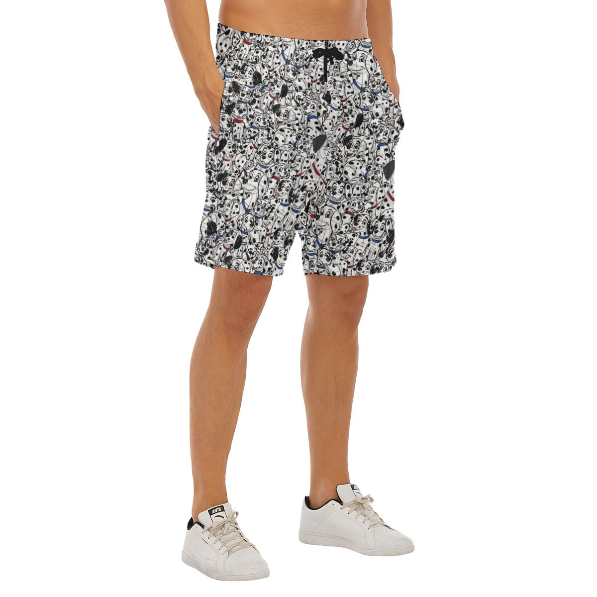 Sketchy Spotted Puppies - Men’s Pocket Beach Shorts