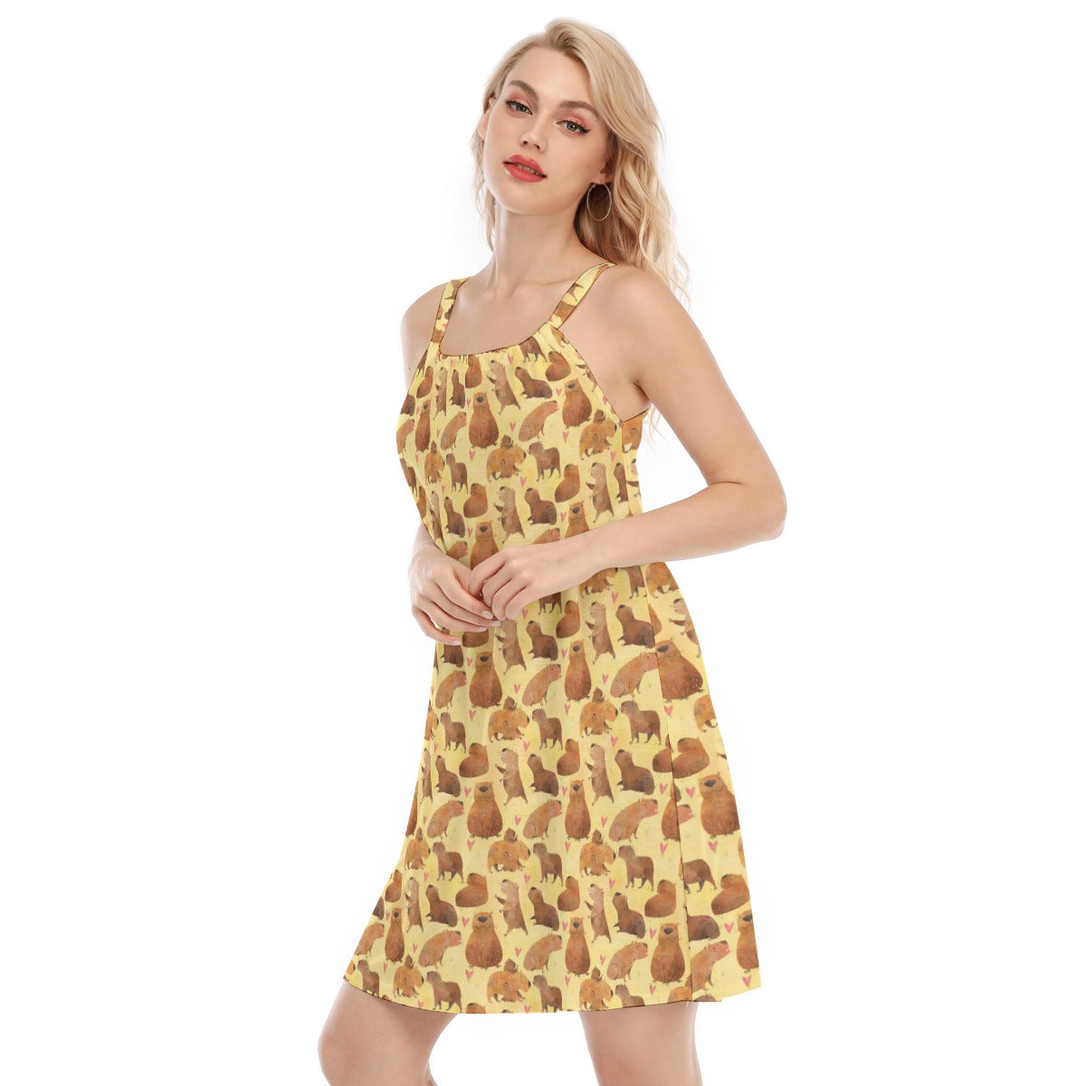 Capybara Love - Women’s Adjustable Sundress