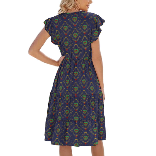 Poison Apple - Women's Tiered Pocket Midi Dress