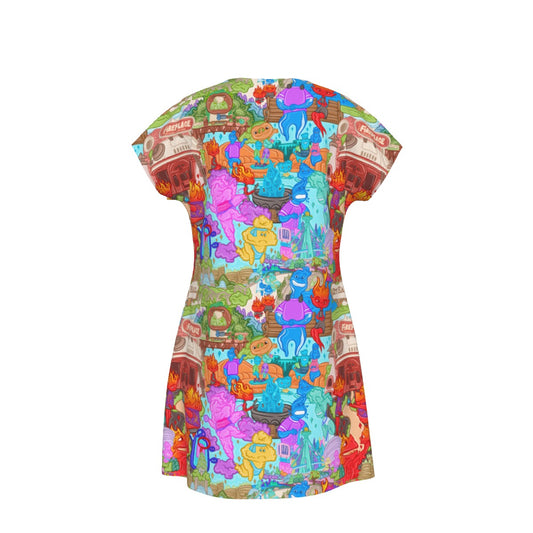Element City Scene Collage - Women's T-Shirt Dress
