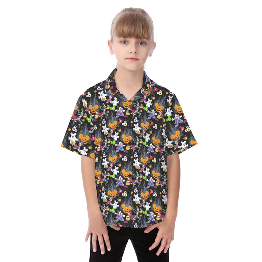 Mouse Gang Trick or Treatreat - Kid's Hawaiian Button Up Shirt