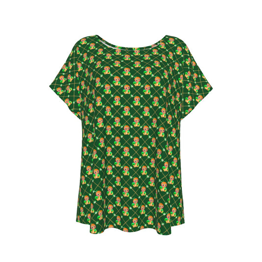 Geometric Citrus Delight - Women’s Relaxed Fit Scoop Tee