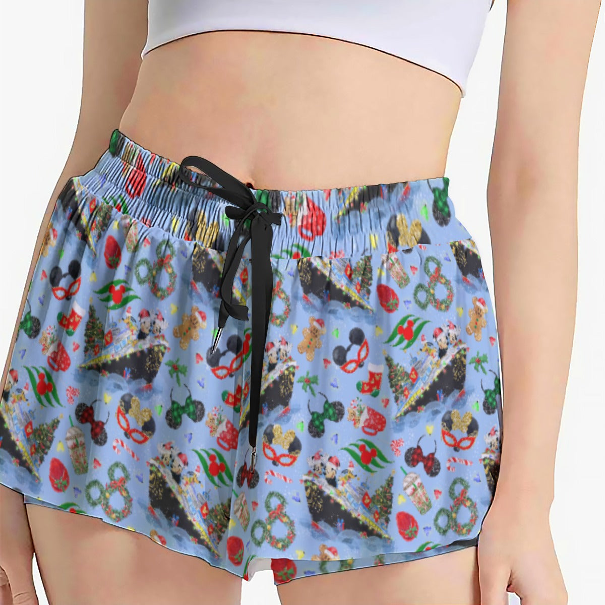 Very Merrytime Christmas Cruise - Women's Flowy Pocket Shorts