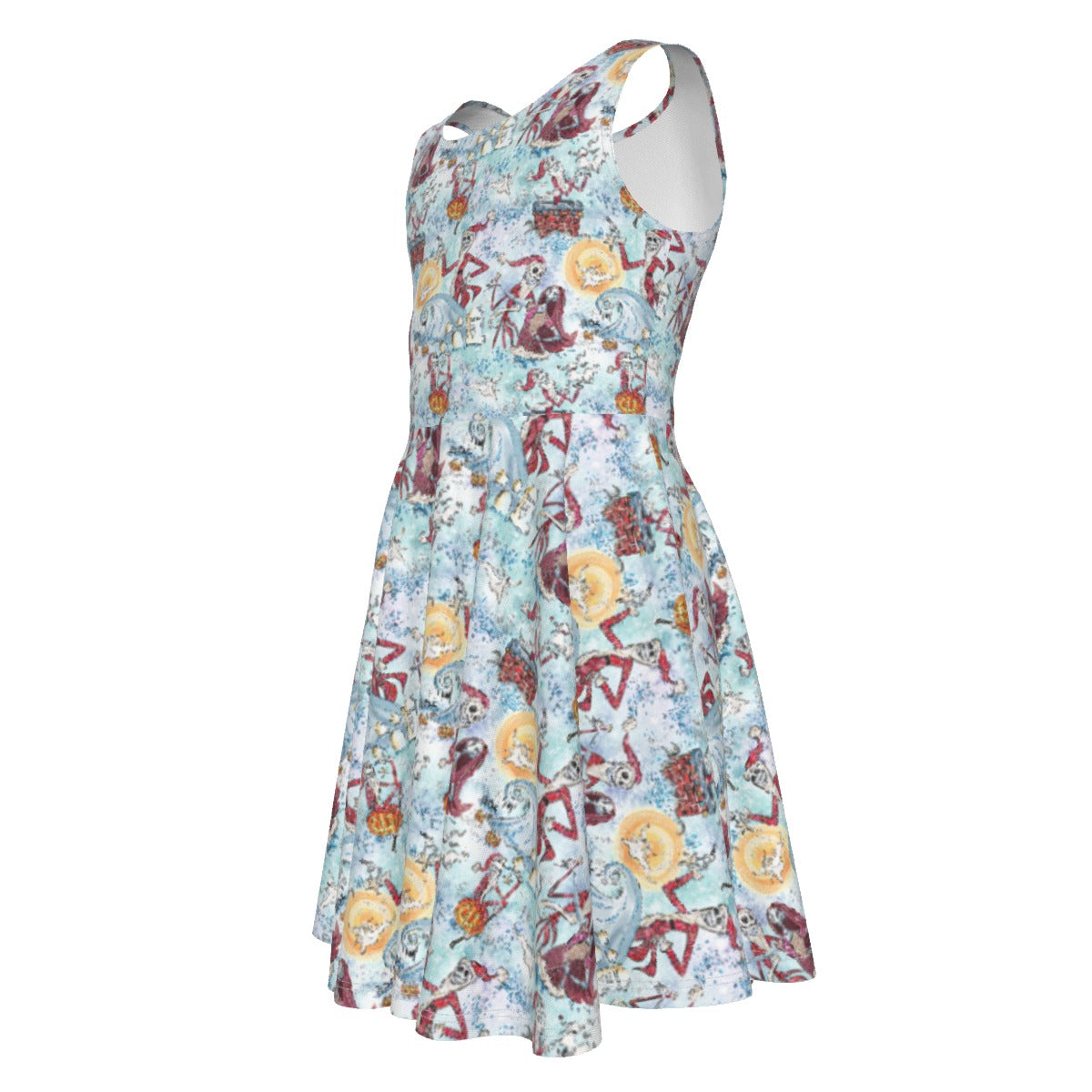 Santa Jack with Sally & Ghost DogZero - Kid's Sleeveless Skater Dress