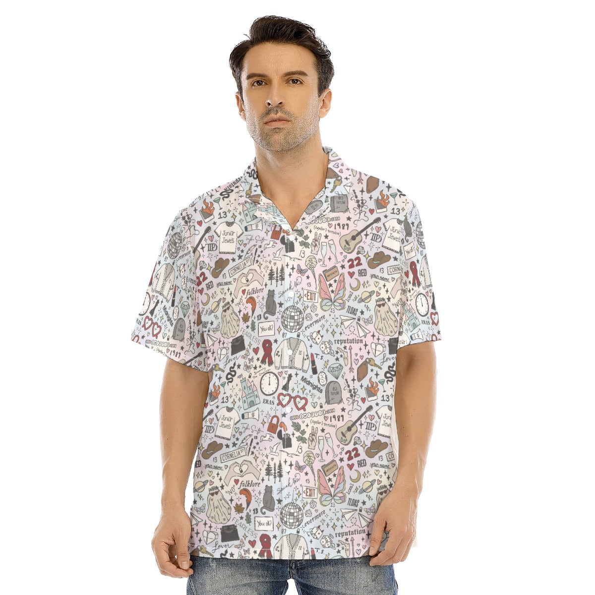 Every Era Collage - Men's Hawaiian Button Up Shirt