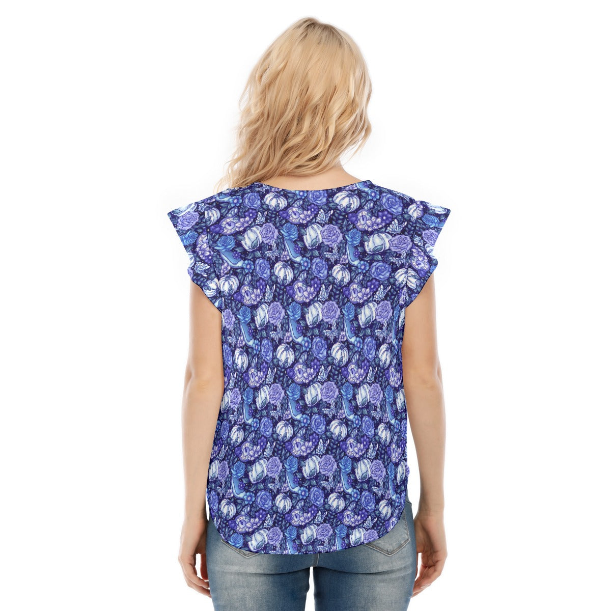 Fairytale Florals – Royal Ball - Women’s Flutter Sleeve Top