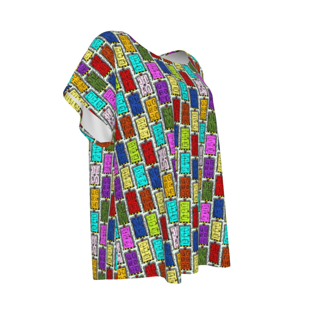 Sketchy Scare Doors - Women’s Relaxed Fit Scoop Tee