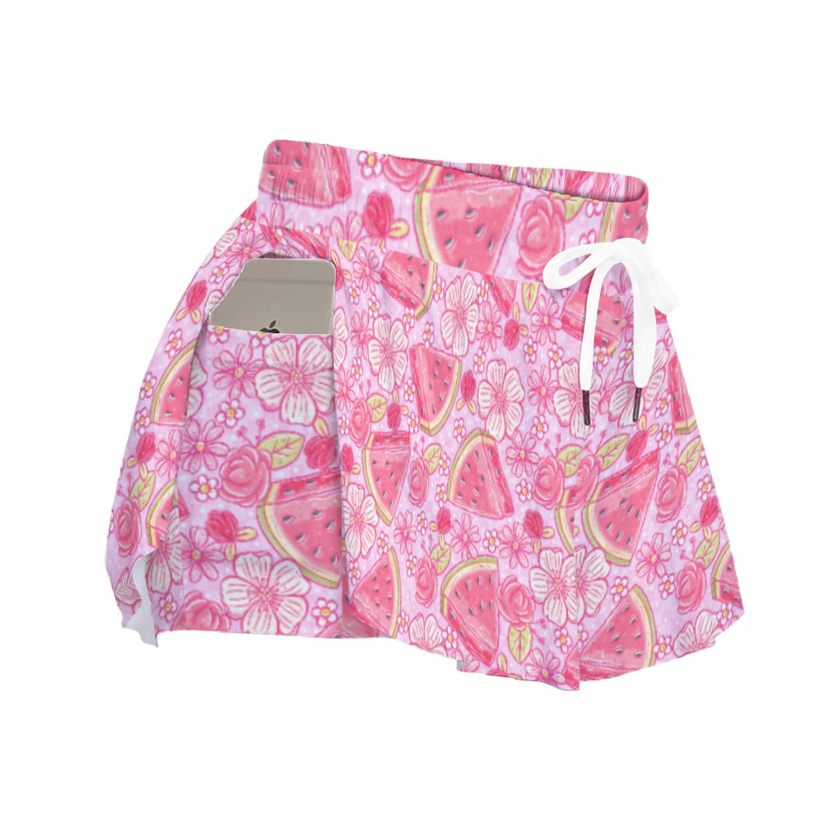 Summer Fruits - Watermelon - Women's Flowy Pocket Shorts
