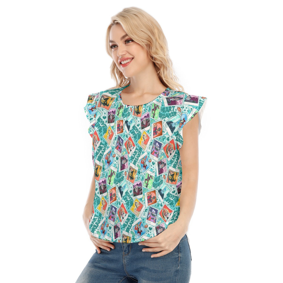 Heartbreaker Villaintine - Women’s Flutter Sleeve Top