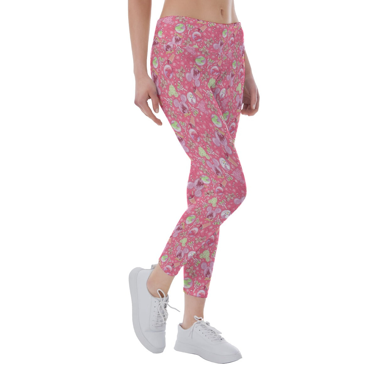 Winter Mouse Snacks & Balloons - Women's Yoga Leggings