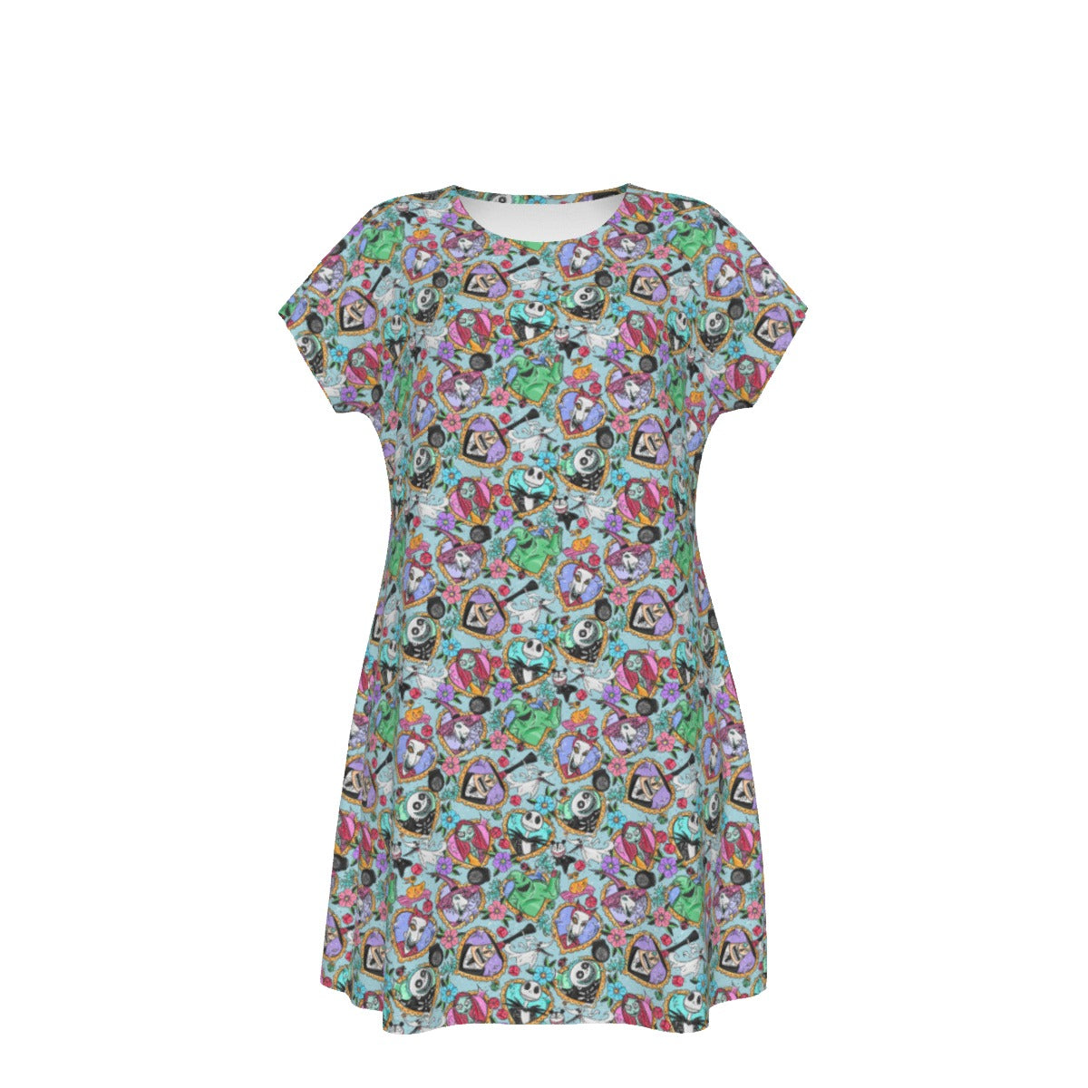 Tattoo Hearts Spooky Crew - Women's T-Shirt Dress